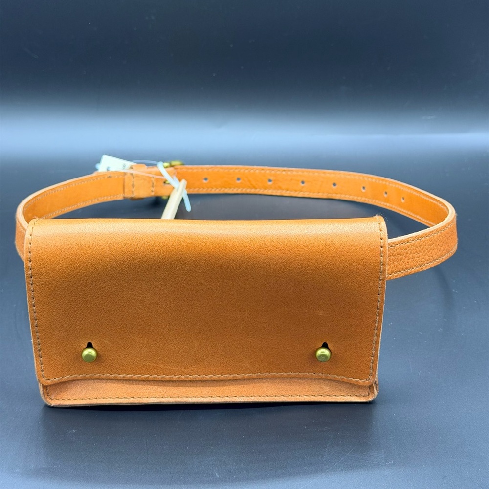 NWT NEW Madewell The Leather Waist Belt Bag Tan XS/S Waist Bag Pouch Fanny Pack